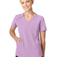 Women's Four-Pocket Hidden Zip V-Neck Top