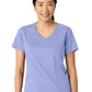 Women's 2-Pocket V-Neck Top - 6251 - Ceil Blue