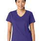 Women's 2-Pocket V-Neck Top - 6251 - Grape