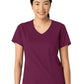 Women's 2-Pocket V-Neck Top - 6251 - Wine