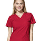 Women's Two-Pocket Basic V-Neck Top