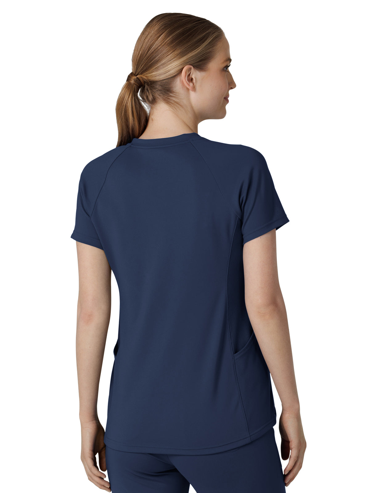 Women's Four-Pocket Flex-n-Reach V-Neck Raglan Scrub Top