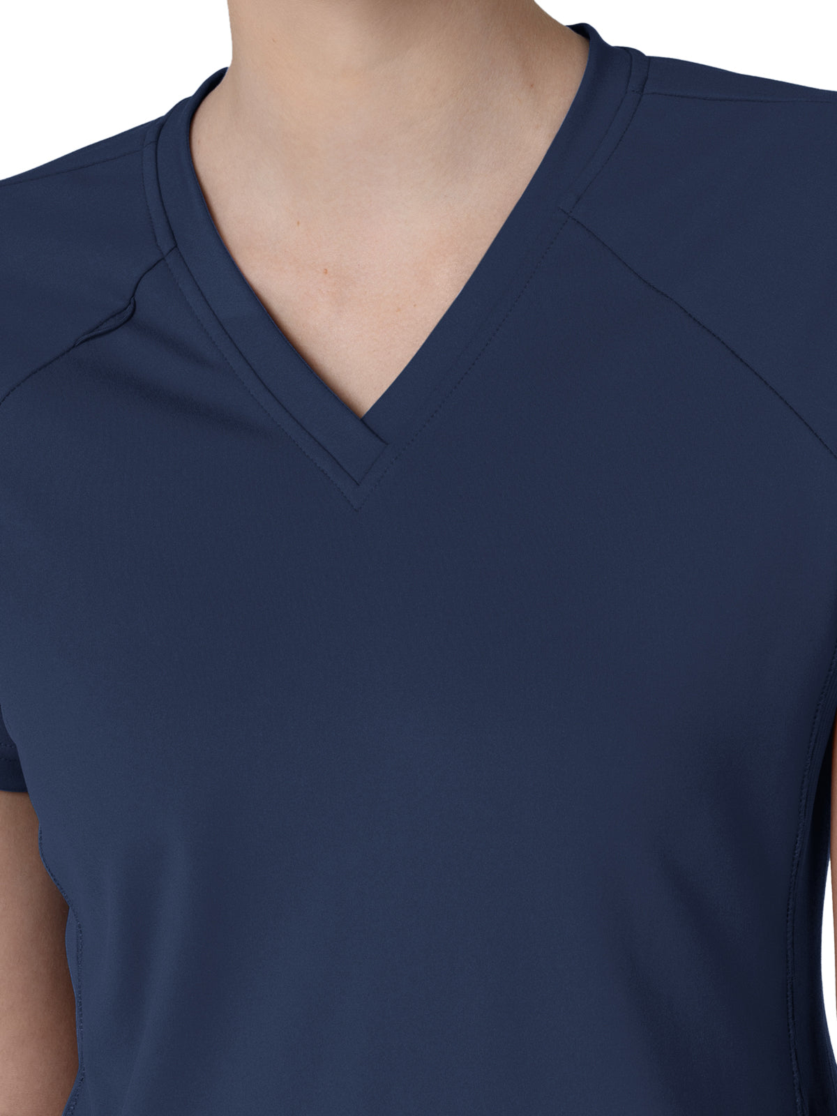 Women's Four-Pocket Flex-n-Reach V-Neck Raglan Scrub Top