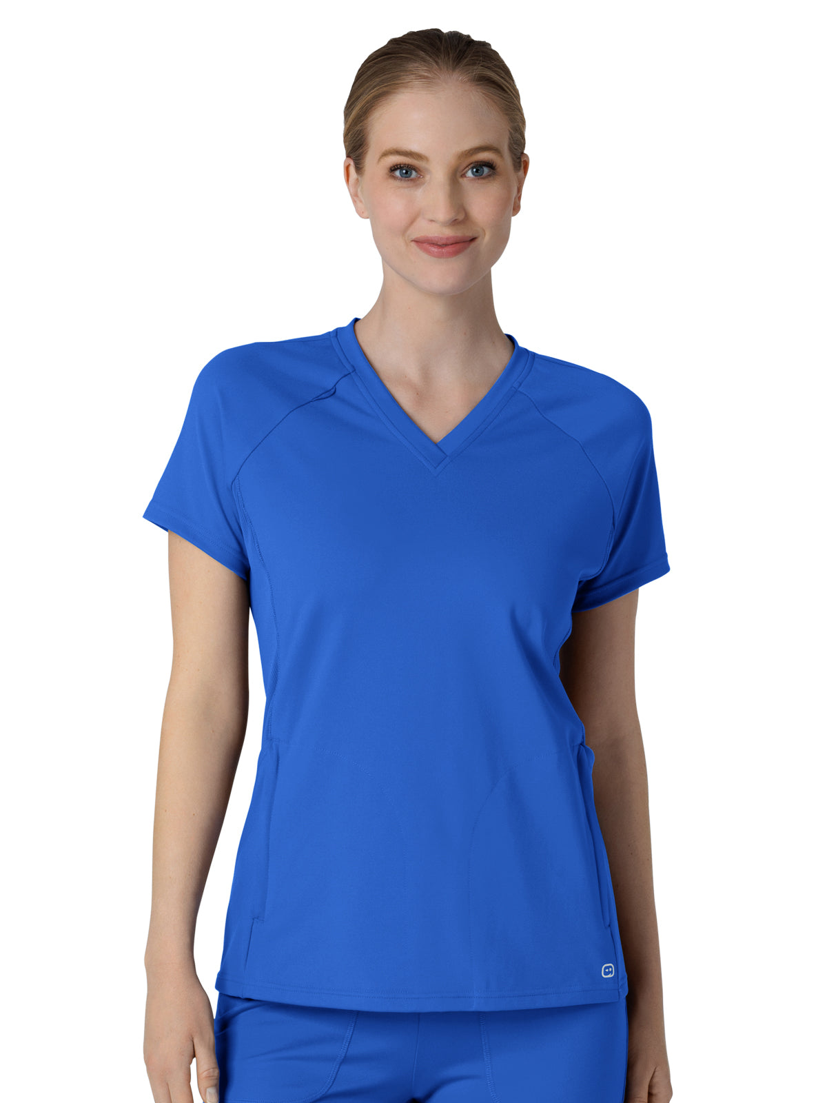 Women's Four-Pocket Flex-n-Reach V-Neck Raglan Scrub Top