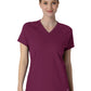 Women's Four-Pocket Flex-n-Reach V-Neck Raglan Top - 6259 - Wine