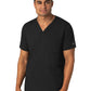Men's Four-Pocket V-Neck Top - 6351 - Black