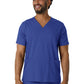Men's Four-Pocket V-Neck Top - 6351 - Galaxy Blue