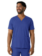 Men's Four-Pocket V-Neck Top - 6351 - Galaxy Blue