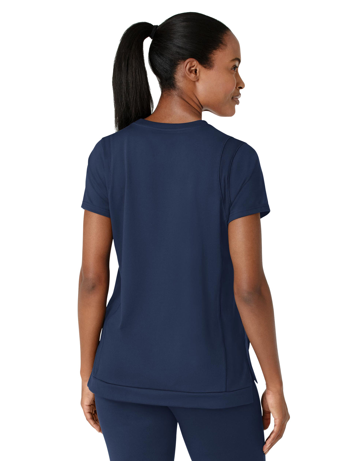 Women's Two-Pocket Flex-n-Reach Crew Neck Scrub Top