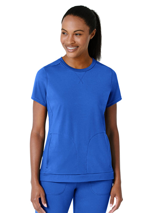 Women's Two-Pocket Flex-n-Reach Crew Neck Top - 6359 - Royal