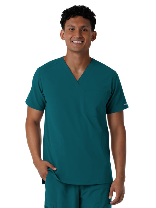 Men's Three-Pocket V-Neck Scrub Top - 6380 - Caribbean