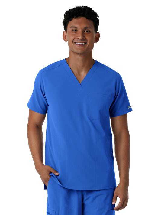 Men's Three-Pocket V-Neck Scrub Top - 6380 - Royal