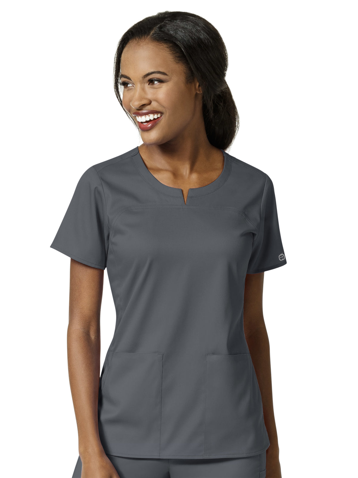 Women's 4 Pocket Notch Neck Top