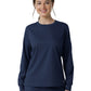 Women's One-Pocket Classic Long Sleeve Scrub Tee - 6551 - Navy