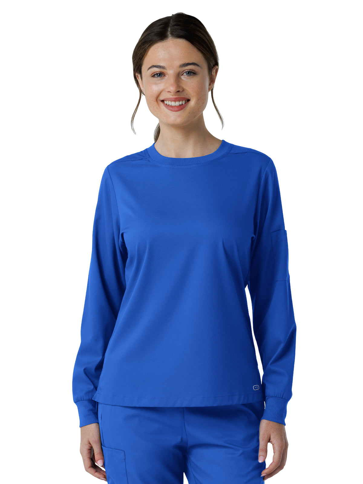 Women's One-Pocket Classic Long Sleeve Scrub Tee - 6551 - Royal