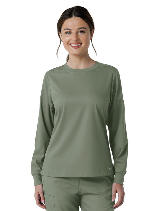 Women's One-Pocket Classic Long Sleeve Scrub Tee - 6551 - Sage