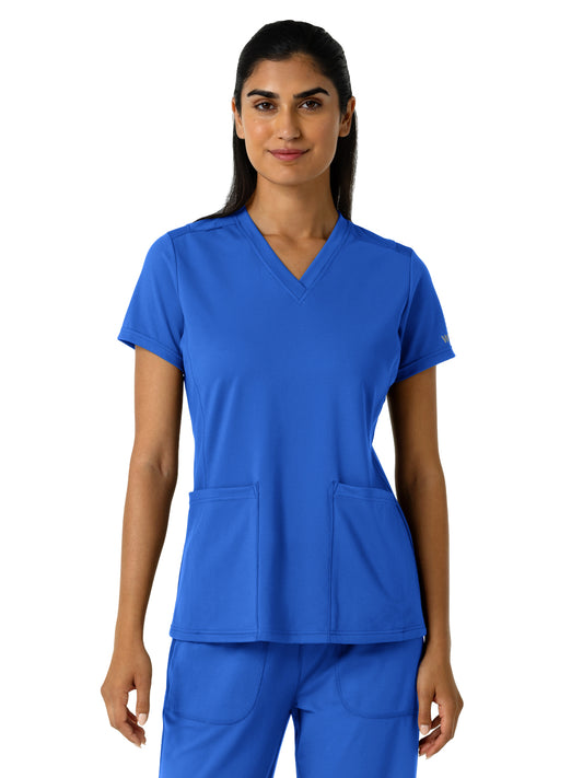 Women's Two-Pocket V-Neck Scrub Top - 6559 - Royal