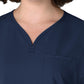 Women's Three-Pocket Y-Neck Dolman Scrub Top