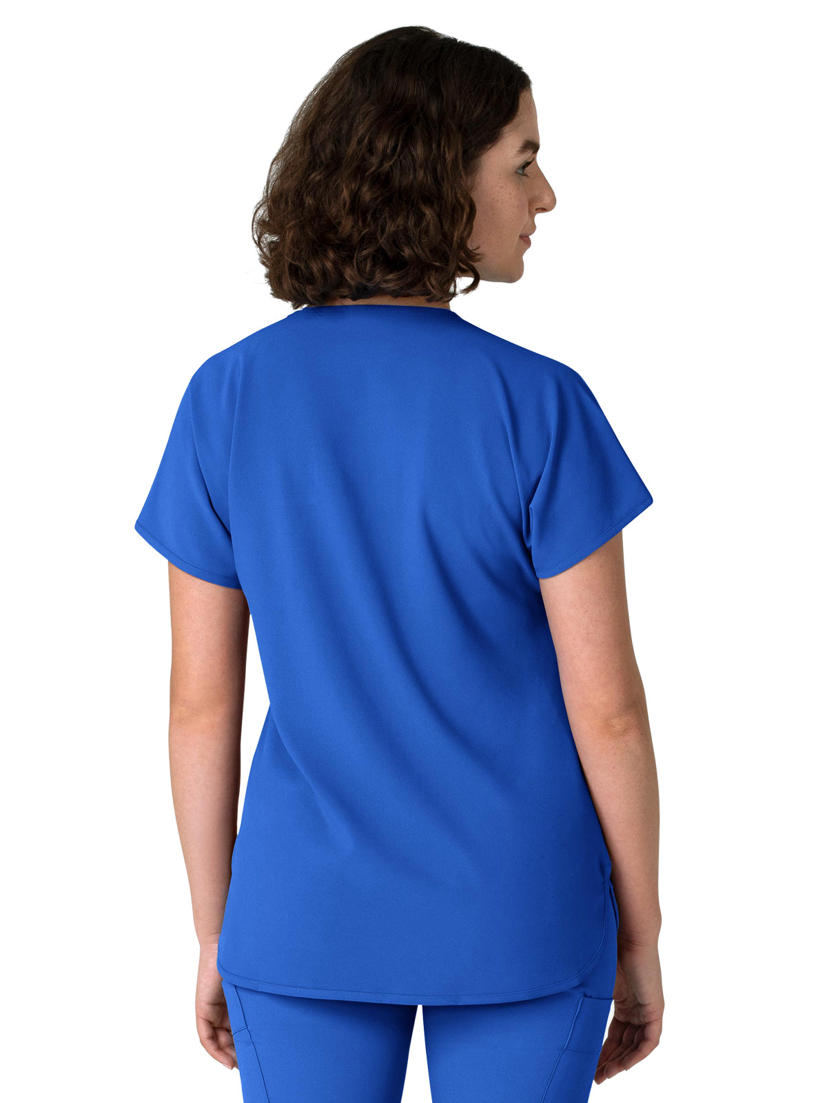 Women's Three-Pocket Y-Neck Dolman Scrub Top