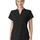 Women's Four-Pocket Mandarin Collar Top - 6734 - Black