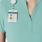 Women's Four-Pocket Mandarin Collar Scrub Top