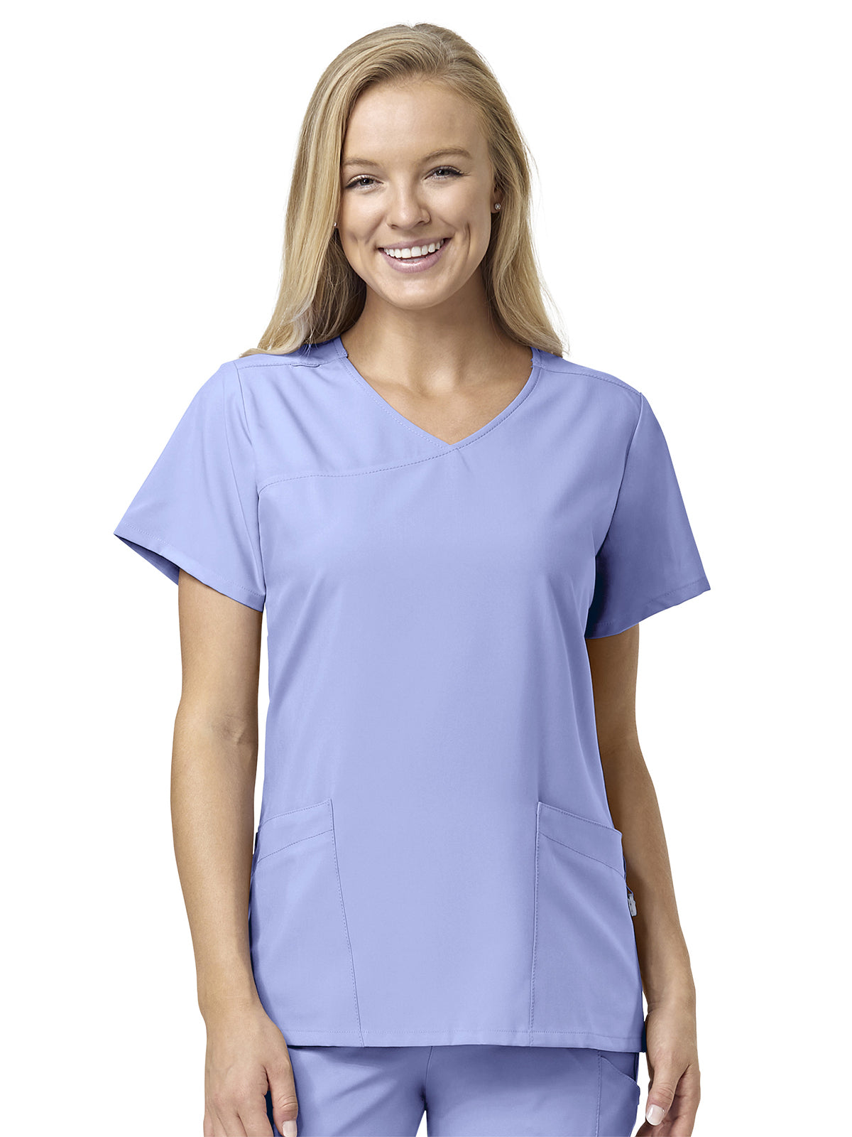 Women's Two-Pocket Y-Neck Wrap Top