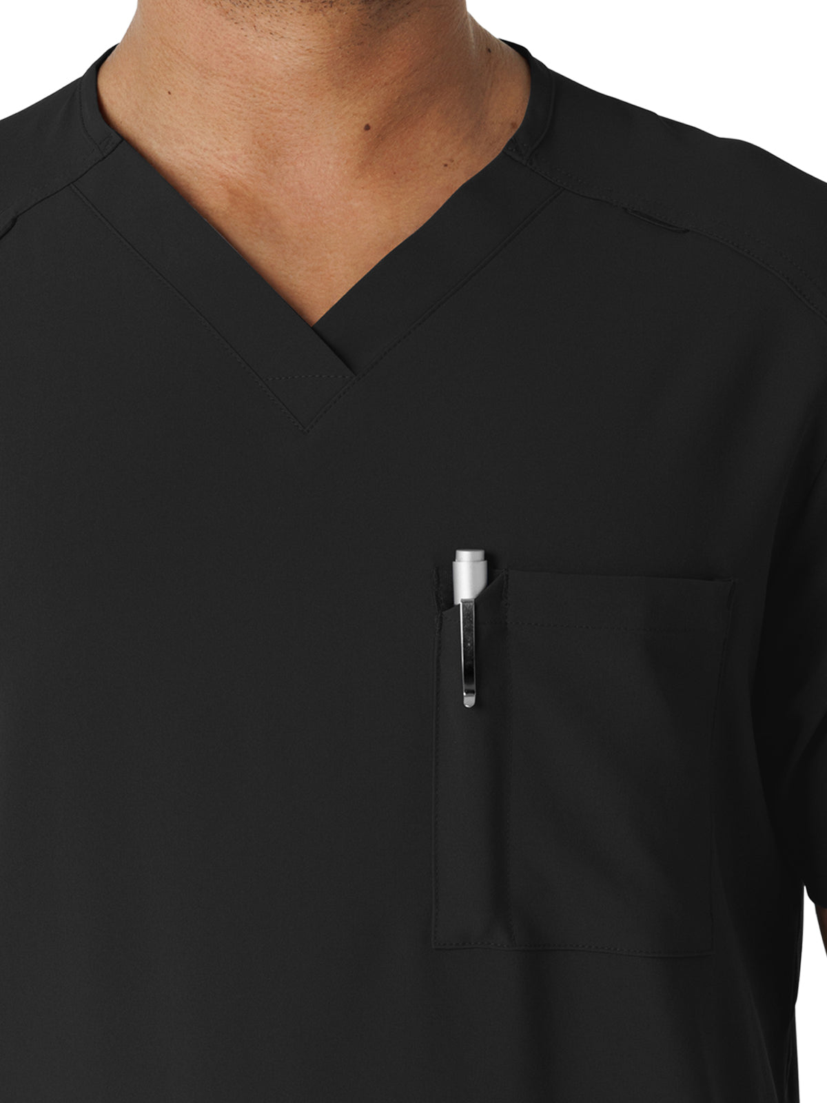 Men's V-Neck 5-Pocket Scrub Top