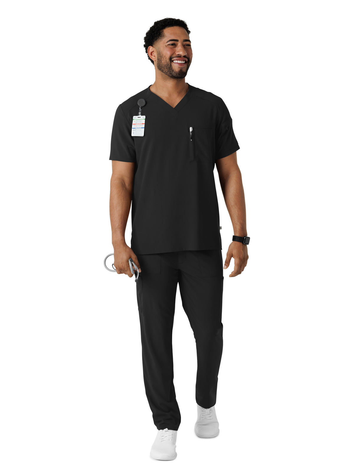 Men's V-Neck 5-Pocket Scrub Top