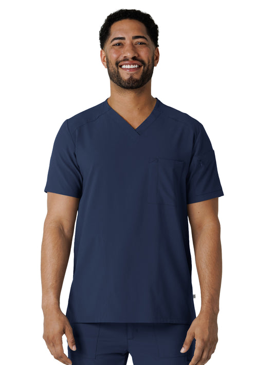 Men's V-Neck Five-Pocket Top - 6834 - Navy