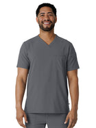 Men's V-Neck Five-Pocket Top - 6834 - Pewter