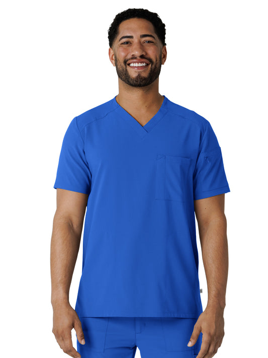 Men's V-Neck 5-Pocket Scrub Top