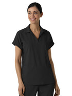 Women’s Two-Pocket Flex-n-Reach Collared Top - 6934 - Black
