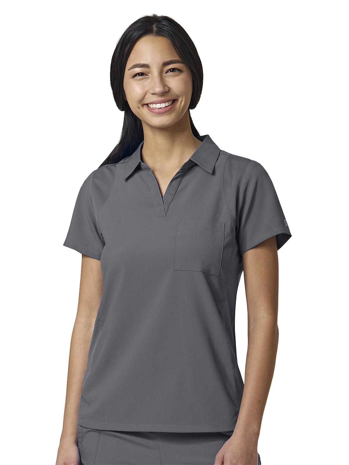 Women's One-Pocket Easy Comfort Placket Top