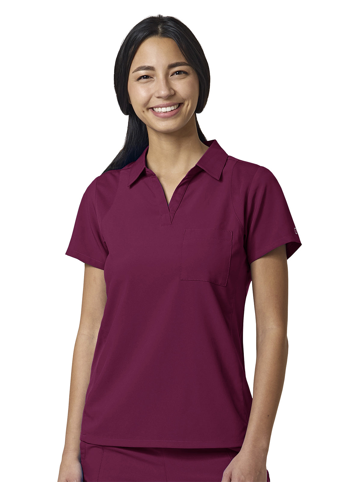 Women's One-Pocket Easy Comfort Placket Top