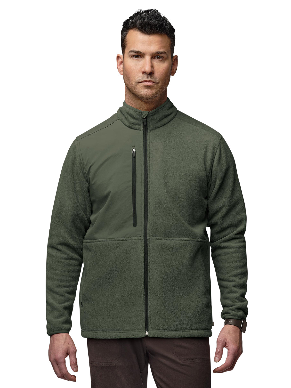 Men's Seven-Pocket Micro Fleece Zip Jacket