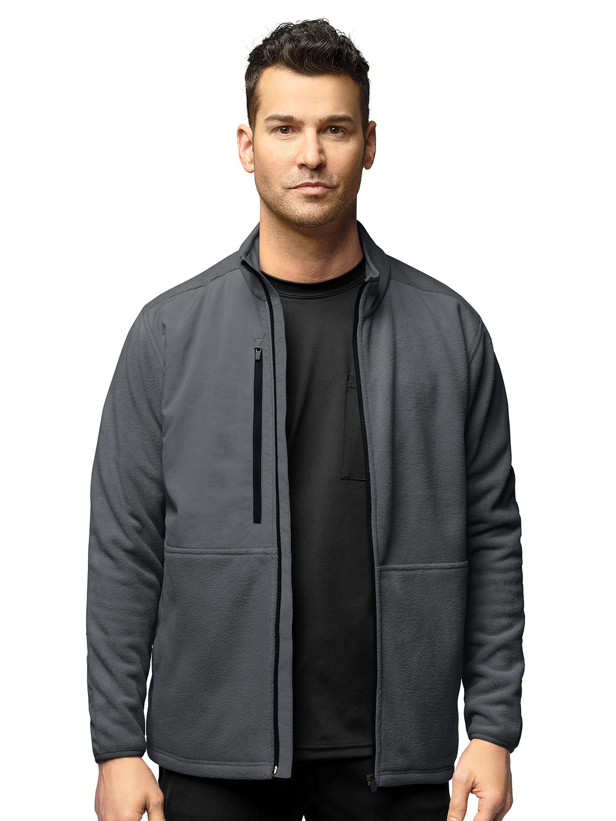 Men's Seven-Pocket Micro Fleece Zip Jacket