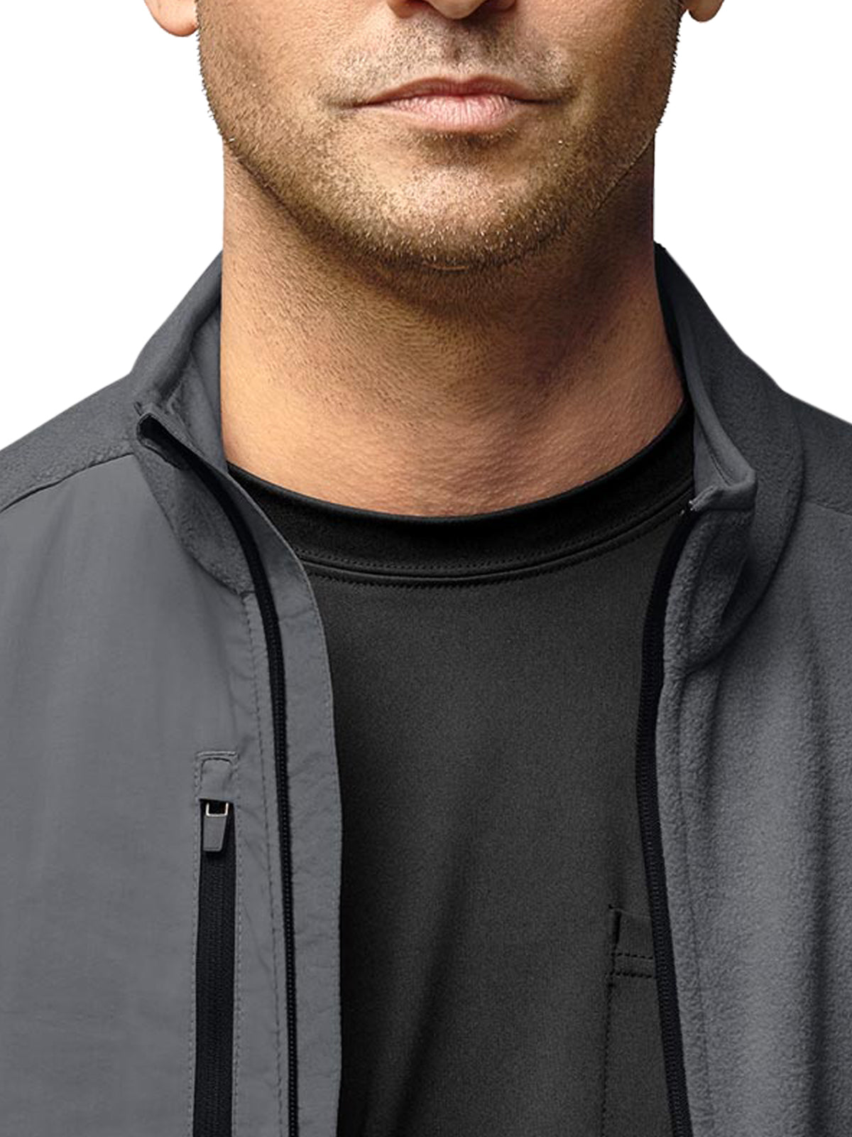 Men's Seven-Pocket Micro Fleece Zip Jacket