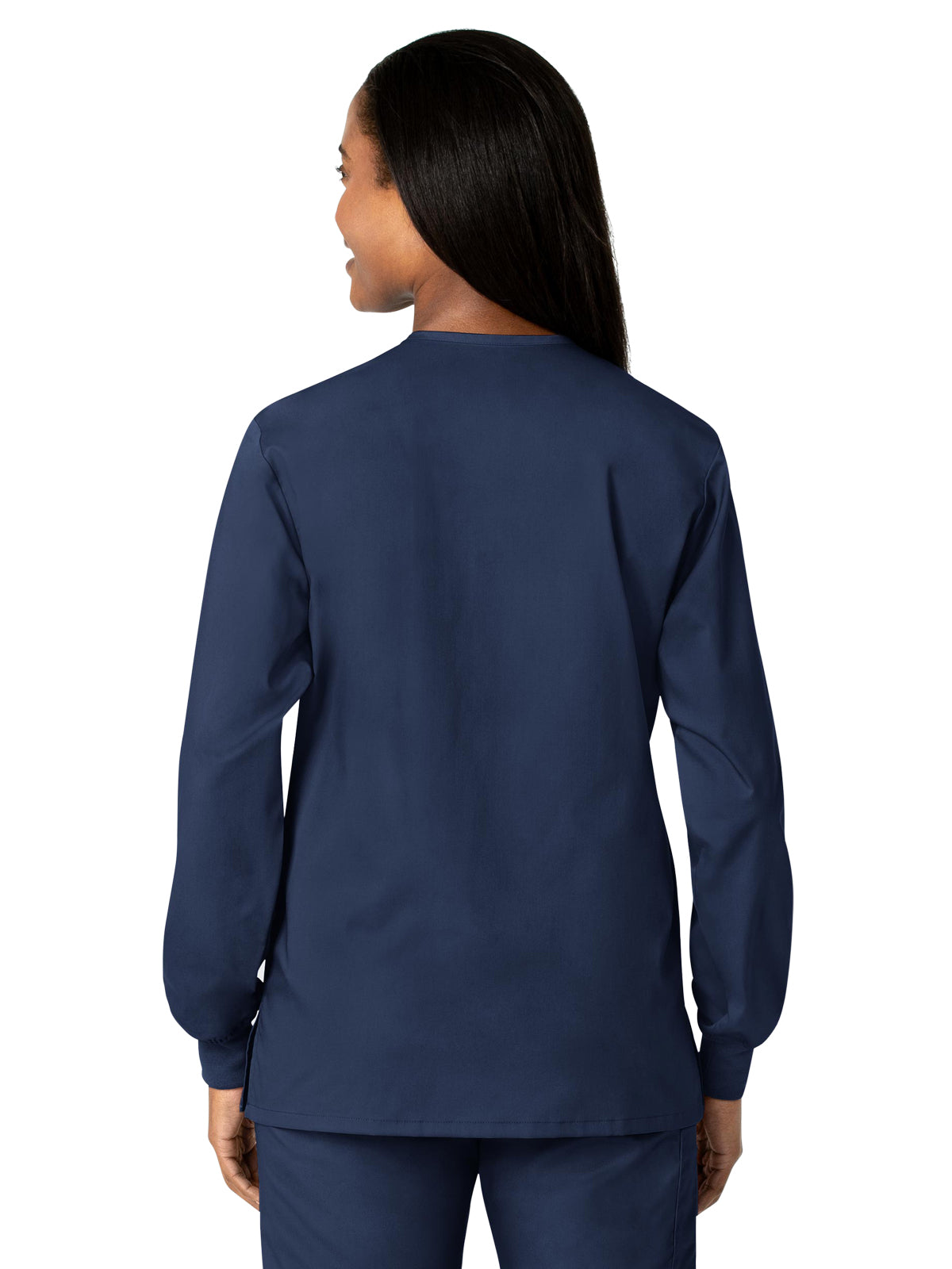 Unisex Five-Pocket Snap Front Scrub Jacket