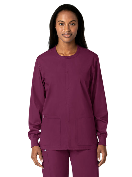 Unisex Five-Pocket Snap Front Jacket - 800 - Wine