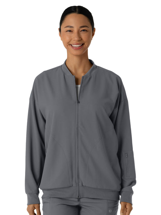 Women's 8-Pocket Bomber Jacket - 8066 - Pewter
