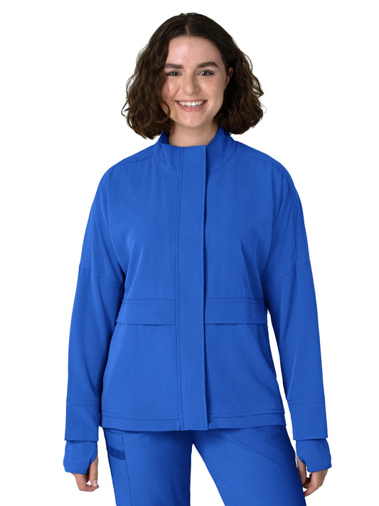 Women's Six-Pocket Packable Scrub Jacket