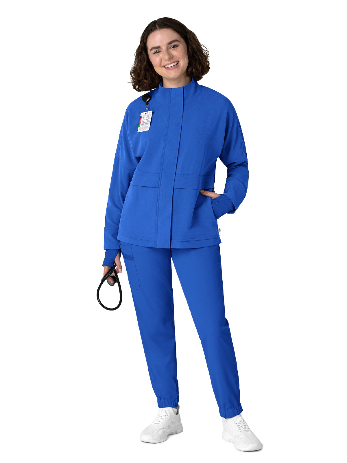 Women's Six-Pocket Packable Scrub Jacket