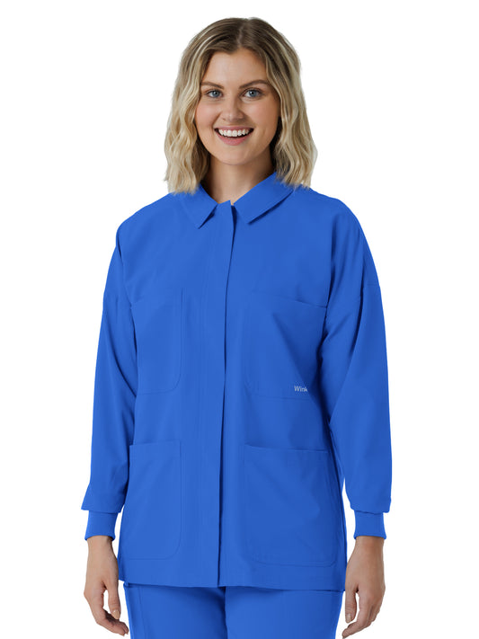 Women’s Four-Pocket Scrub Shirt Jacket - 8180 - Royal