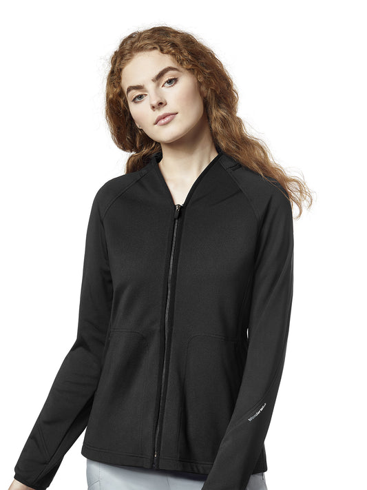 Women's Fleece Full Zip Scrub Jacket