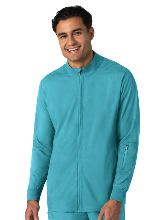 Men's Four-Pocket Warm-Up Jacket - 8351 - Teal