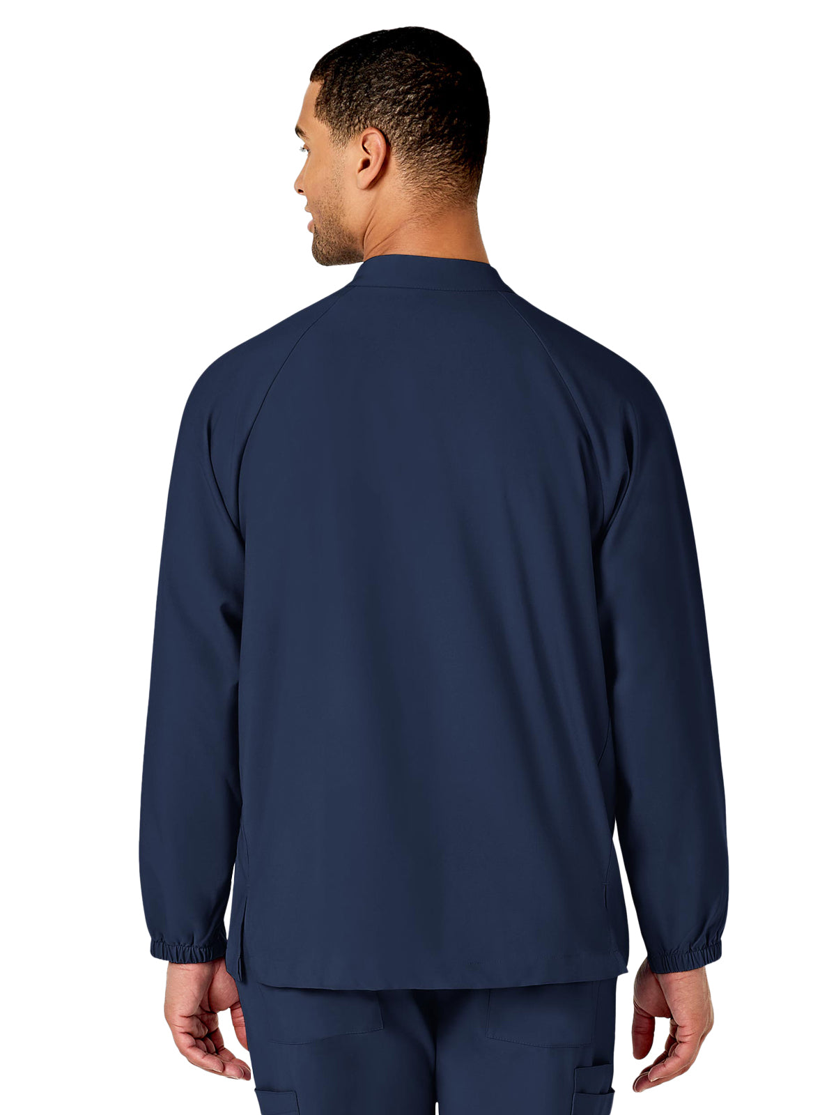 Men's Three-Pocket Zip-Front Warm-Up Scrub Jacket