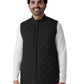 Men's Six-Pocket Quilted Vest - 8377 - Black