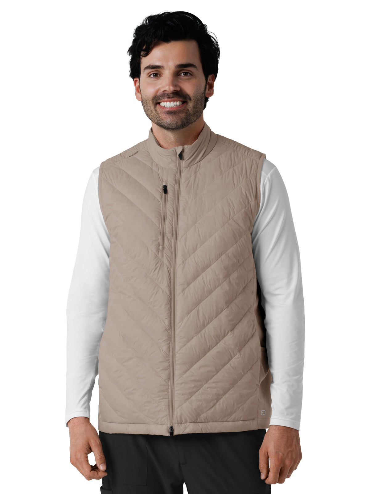 Men's Six-Pocket Quilted Scrub Vest