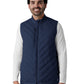 Men's Six-Pocket Quilted Vest - 8377 - Navy Blue
