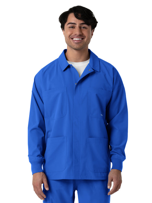 Men’s Four-Pocket Scrub Shirt Jacket - 8380 - Royal